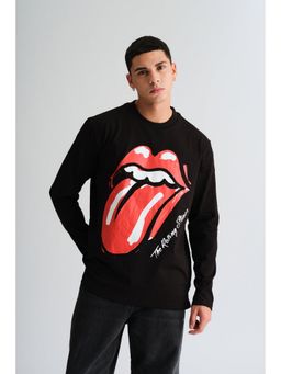 Bonkers Corner - Men Black Cotton Graphic Regular Fit T-Shirt