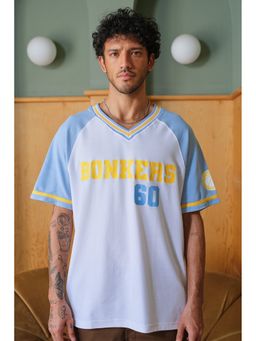 Bonkers Corner - Men White Cotton Typography Regular Fit Jersey