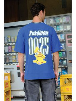 Bonkers Corner - Men Blue Cotton Typography Regular Fit Jersey