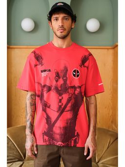 Bonkers Corner - Men Red Cotton Graphic Regular Fit T-Shirt