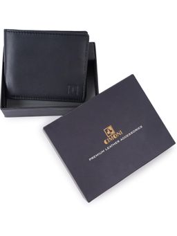 Cimoni - Casual Genuine Leather Slim Travel Black Wallet