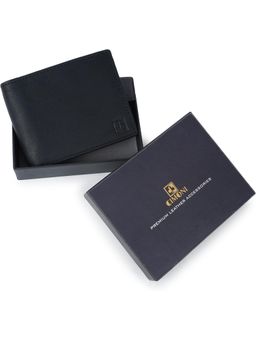 Cimoni - Stylish Leather Ultra Slim Strong Stitching Black Wallet