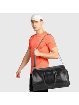 VENEER - Unisex Black Casual Travel Gym Duffle Bag (L)