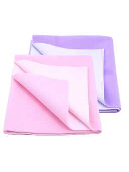 Elementary - Smart Dry Waterproof Bed Protector Sheet Pack of 2 Lilac & Pink - Small