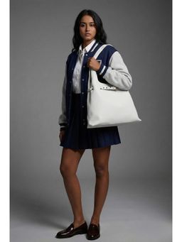 TANN TRIM - Dottie Belt White Shoulder Bag