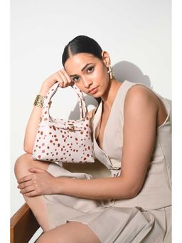 Tann Trim - Dotted Brown Hobo Bag