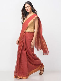 Fabindia - Cotton Mangalgiri Loom Border Sari