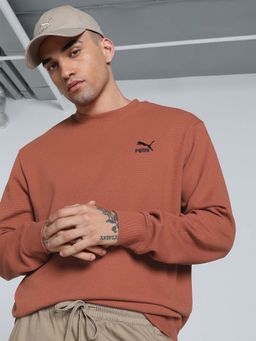 Puma - Classics Jacquard Round Men Brown Sweatshirt