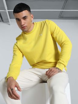 Puma - Round Neck Tr Men Yellow Sweatshirt