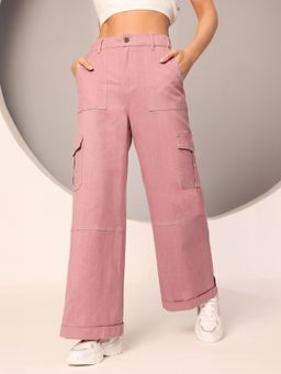 DOLCE CRUDO - Women Pink High Rise Clean Look Denim Jeans