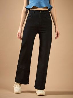 DOLCE CRUDO - Women Black High Rise Stretchable Denim Jeans