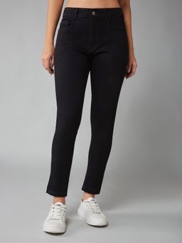 DOLCE CRUDO - Women Black High Rise Stretchable Denim Jeans