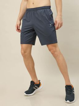 Technosport - Mens Grey TECHNOLITE Solid Relax Fit Sports Shorts