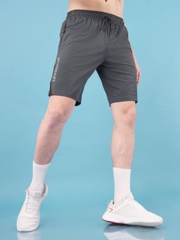 Technosport - Mens Black ELASTO LITE Solid Slim Fit Sports Shorts
