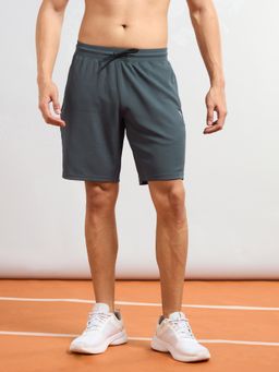 Technosport - Mens Blue TS FLEXI Solid Slim Fit Sports Shorts