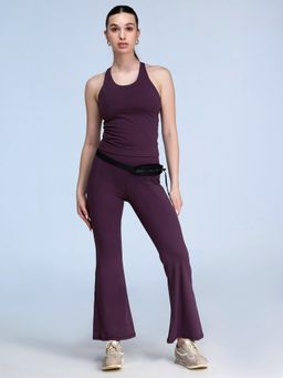 Cava Athleisure - Wine Petite Hourglass Flared Leggings
