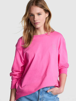 Victoria's Secret - Pink Campus Cotton Long Sleeve T-Shirt