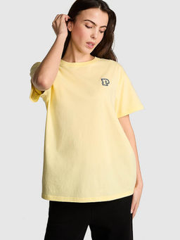Victoria's Secret - Yellow Campus Cotton Printed T-Shirt