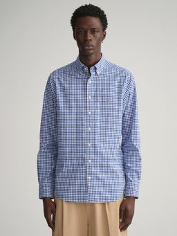 GANT - Men Blue Checked Regular Fit Shirt