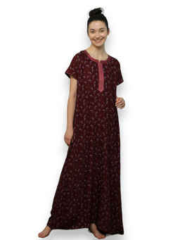 VIEVIANA - Women Nighty Maroon