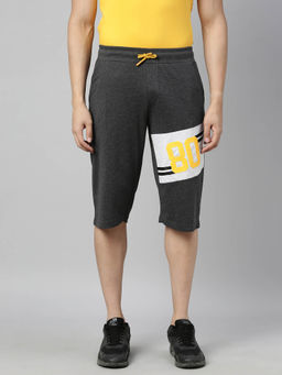 3PIN - Cotton Grey Regular Fit Men's Shorts