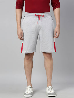 3PIN - Cotton Grey Regular Fit Men's Shorts