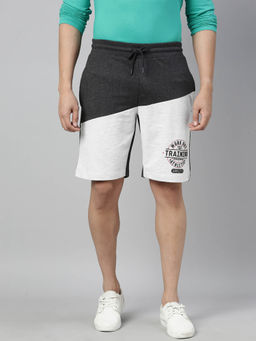 3PIN - Cotton Grey Regular Fit Men's Shorts