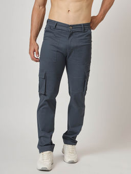 AM SWAN - Premium Cotton Steel Blue Cargo Pant