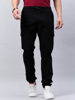 Style Quotient - Men Black Stretchable Jogger Trouser
