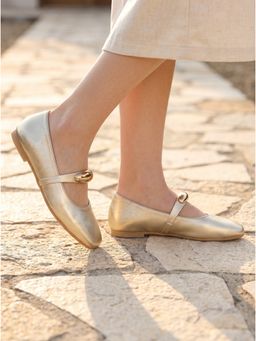 Viviblu - Platin Leather Ballerina