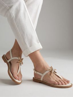 Viviblu - Off White Leather Sandals