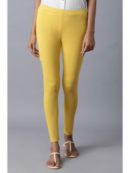 W - Yellow Solid Leggings
