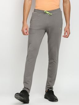 FITZ - Cotton Polyester Slim Fit French Terry Knit Joggers For Mens - Grey