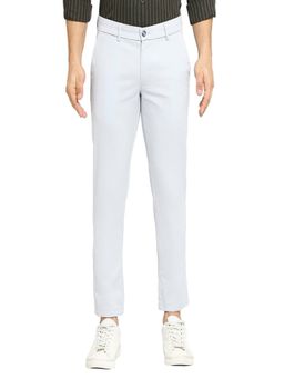 BASICS - Straight Fit Blue Dawn Cotton Stretch Dobby Trousers