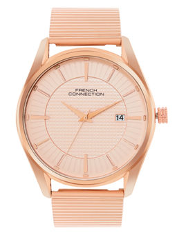 French Connection - Rose Gold Round Analog Watch for Men - FCN056B (M)