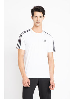 adidas - D2M 3S White Sports T-Shirt