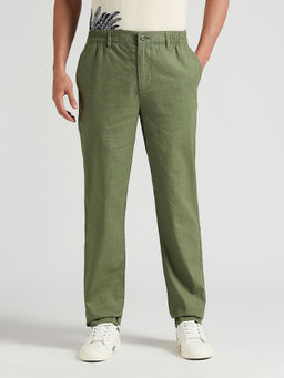Pepe Jeans - Green Hans Cotton Linen Trouser
