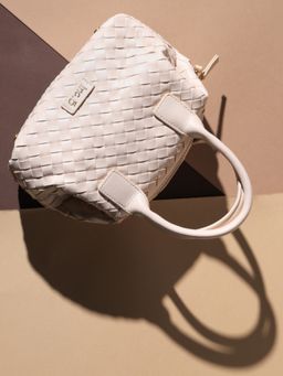 Inc.5 - Women's Casual Off White Solid Handbag