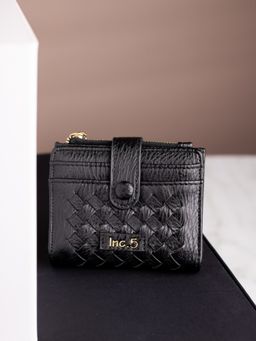 Inc.5 - Women's Casual Black Textured Wallet