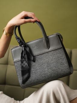 Inc.5 - Women's Casual Grey Textured Handbag