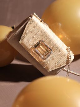 Inc.5 - Women's Ethnic Gold Embellished Sling Bag