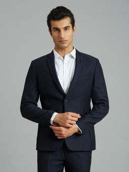 Reid & Taylor - Men Navy Blue Formal Blazer