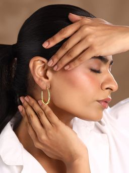 Yellow Chimes - Gold Hoop Earrings for Women