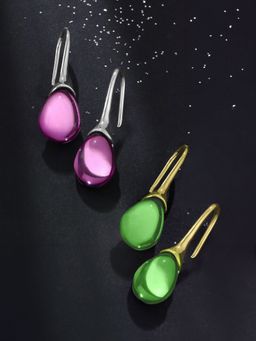 Yellow Chimes - Multi-Color Drop Earrings for Women