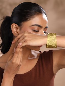 Yellow Chimes - Golden Cuff Bracelet for Women