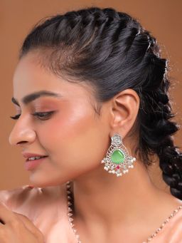 Yellow Chimes - Multi-Color Silver Oxidised Earrings for Women