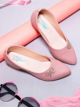 Tiny Bugs - Girls Party Wear Ballerinas - Purple