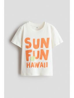 H&M - Boys White Printed T-Shirt