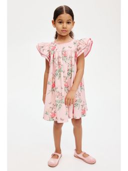 H&M - Girls Pink Cotton Seersucker Dress