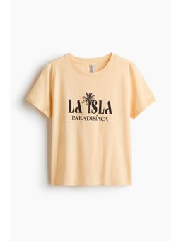 H&M - Women Yellow Printed T-Shirt